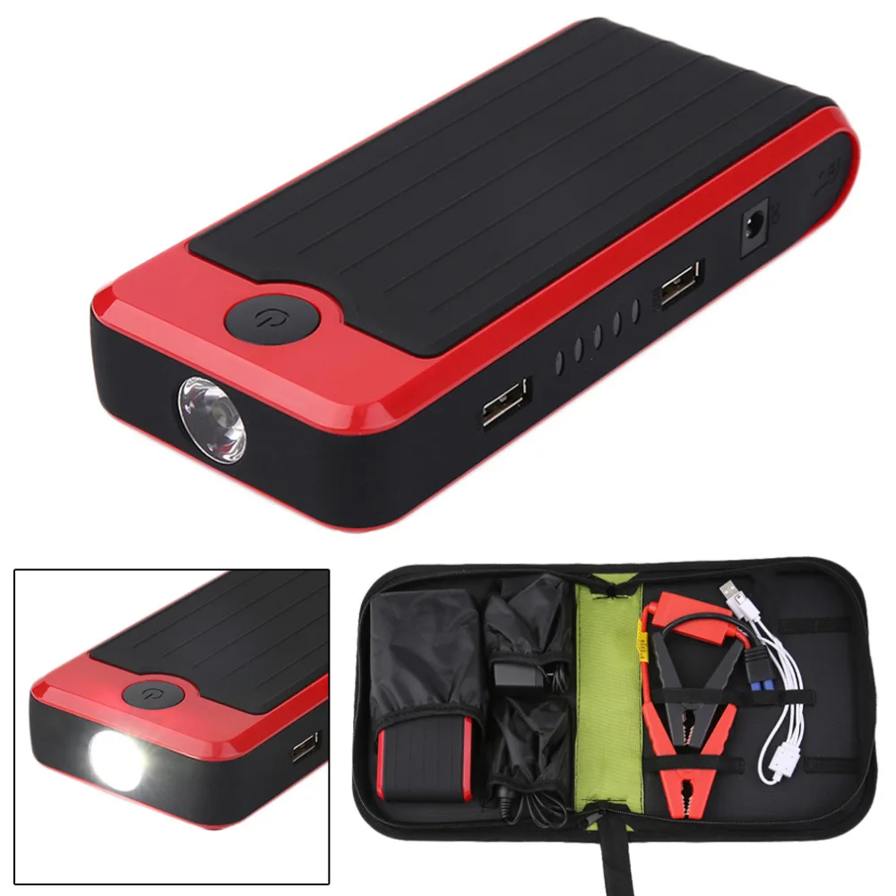 

50800mAh Portable Mini Size Automatic Power Bank Battery Vehicle Emergency Charger Car Jump Starter Booster Red