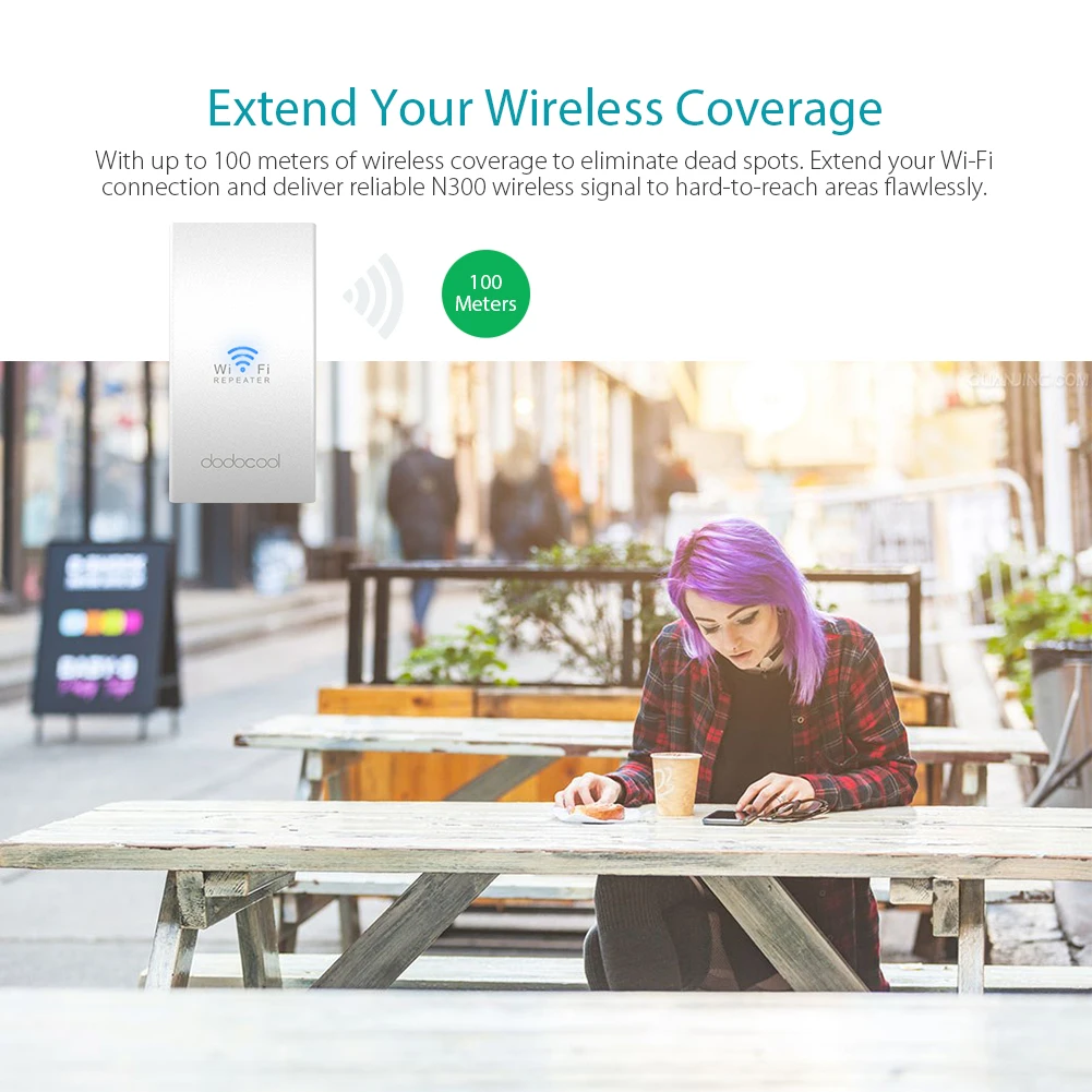 Настенный Wi Fi ретранслятор беспроводной расширитель диапазона усилитель