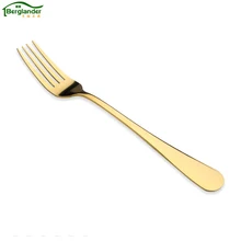 BERGLANDER 6pcs/set luxury Golden Dessert Fork Flatware Set Stainless Steel Fork for Dinner Salad Dessert Fruit Fork Cutlery Set