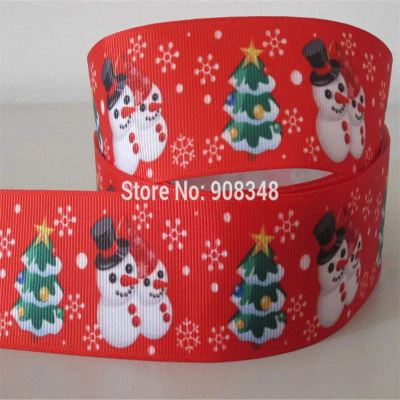 Christmas Santa Elf Snowman 3/" 2/" 1/" 75mm 50mm 25mm Grosgrain Ribbon