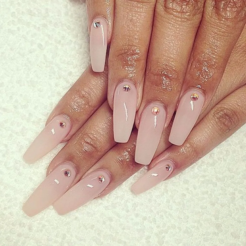Dicas da Arte do Prego Makartt Bailarina Prego Dicas Caixão Unhas Falsas Claro Natural 500 Pçs Capa Completa Manicure 10 Pacotes 17 High Quality Beleza e saúde