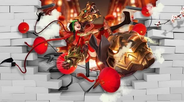 

LOL Game Figure Jinx Cool Gaming Posters 3D Wallpaper Internet Cafe Decoration Posters Waterproof Wall Stickers