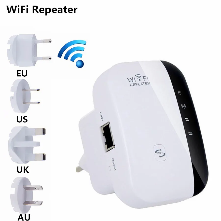 

Wireless WiFi Repeater Signal Amplifier 802.11N/B/G Wi-fi Range Extender 300Mbps Signal Boosters Repetidor Wifi Wps Encryption