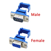 DB9 crimp type connector male female plug serial port connectors D-SUB RS232 adapter 5