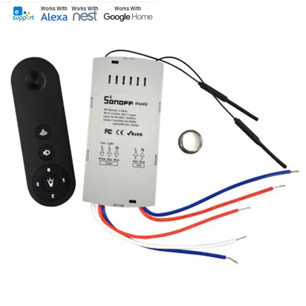 Eu Us Wifi Smart Ceiling Fan Switch App Remote Timer And Speed