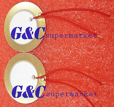 20PCS 35mm Piezo Elements buzzer Sounder Sensor Trigger Drum Disc+ wire copper