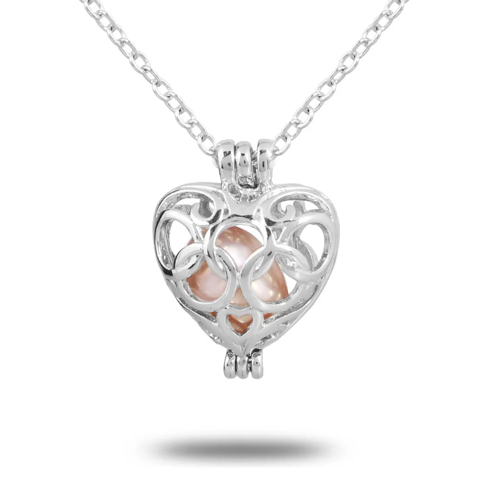 

OTOKY 2018 Hot Sale 1pc Fashion Silver Natural Oysters Pearl Wish Box Pendant Necklace For Gift Dropship May25