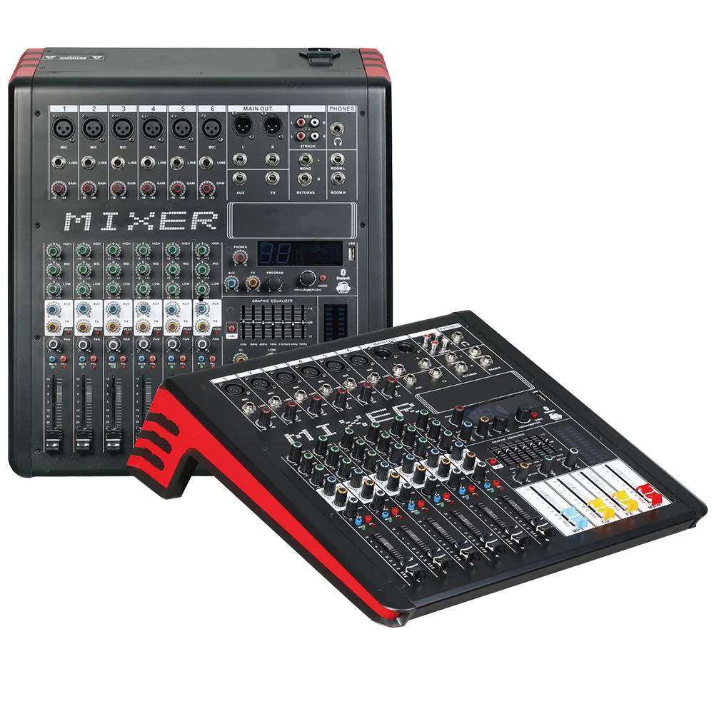 Mixing console recorder 48 V phantom power monitor AUX effect path 8-10 channel audio mixer USB 99 DSP effects TAi