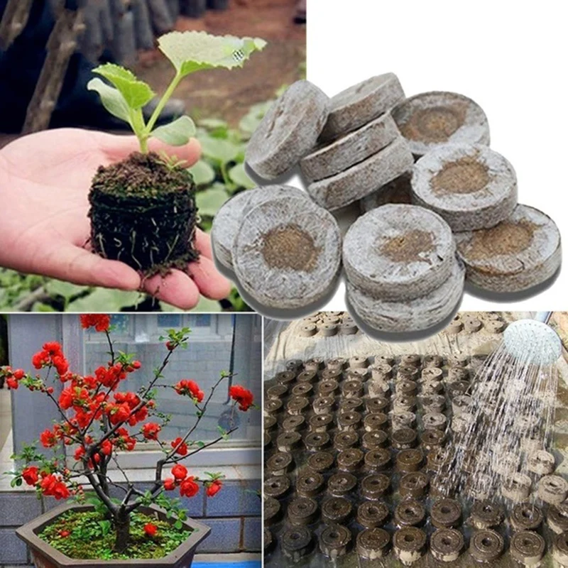 

6/15 pcs Peat Pellets Seed Starting Plugs Seeds Starter Pallet Seedling Soil Block Professional Easy To Use