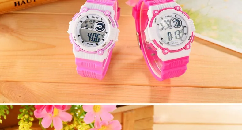 Новые DIRAY цифровые часы детские водонепроницаемые спортивные часы силиконовый ремешок детские наручные часы с подсветкой подарок для