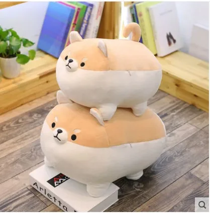 

2019 new arrival 40cm.50cm Cute Shiba Inu Dog Plush Toy Stuffed Soft Animal Pillow for children christmas gift