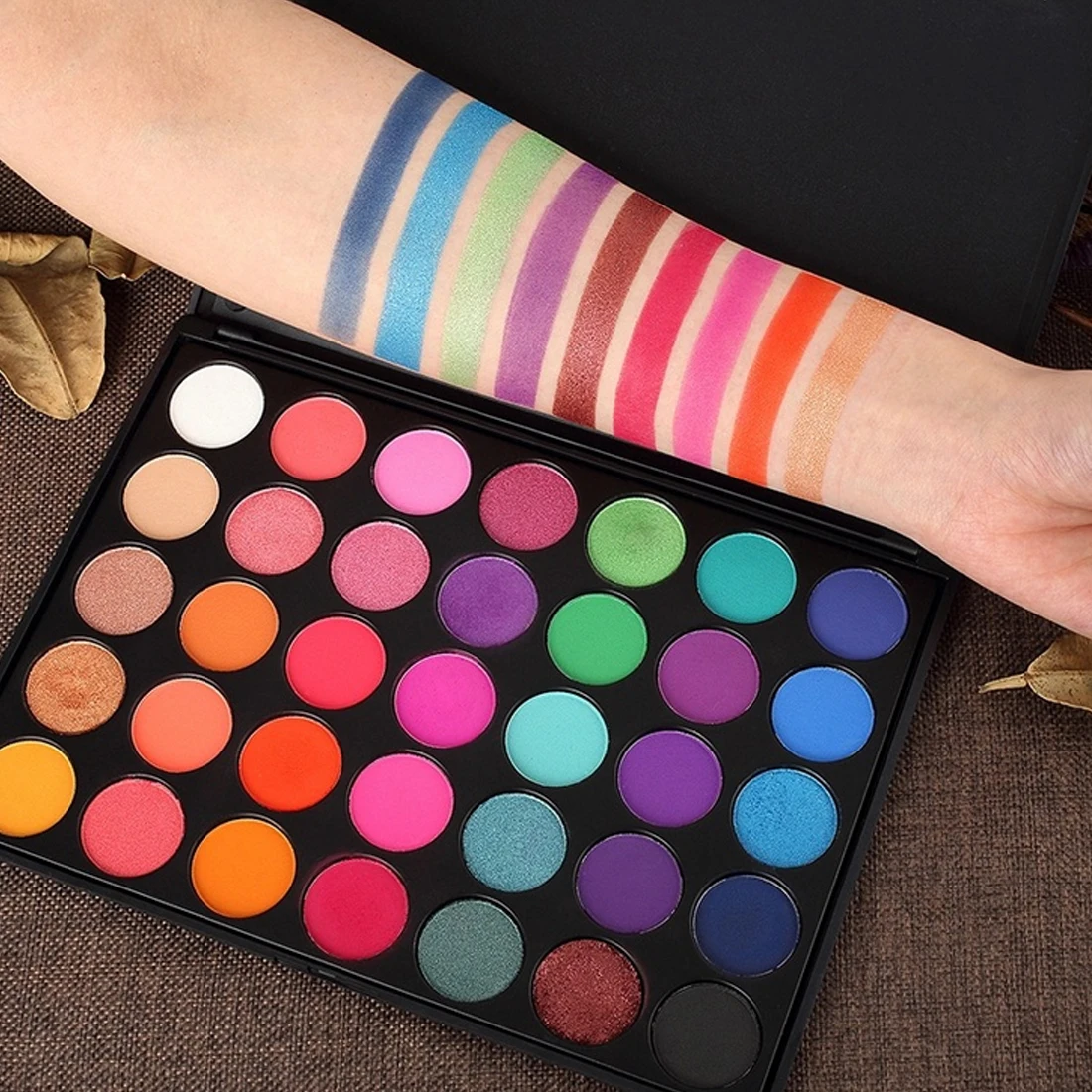 

35 Color Nature Make up Palette Eyeshadow Pallete Gorgeous Silky Powder Professional Smoky Warm Matte Shining Eye Shadow