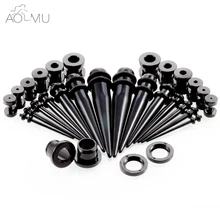 Sintonizadores de ouvido, 36/30 peças kits de estiramento, conjuntos de 1.6mm-10mm, corpo expansor de orelha, atacado piercing jóias tampões auriculares 14g-00g