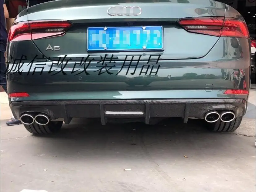 Углеродное волокно задний бампер спойлер Диффузор Крышка для AUDI A5 S5 2/4 двери 2017 2018