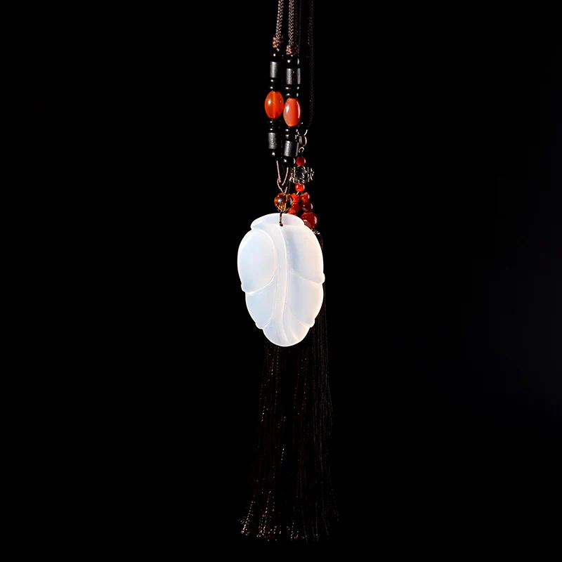 Car Ornament decoration Calcedony carnelian Pendant Certificate Auto Rearview Mirror Adornment Mean