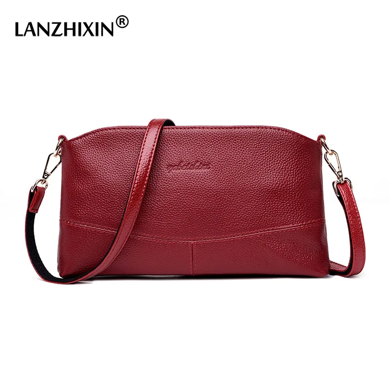 

LANZHIXIN Small Genuine Leather Bags for Women Luxury Messenger Female Bags Designer Red Shoulder Crossbody Bag bolsa feminina