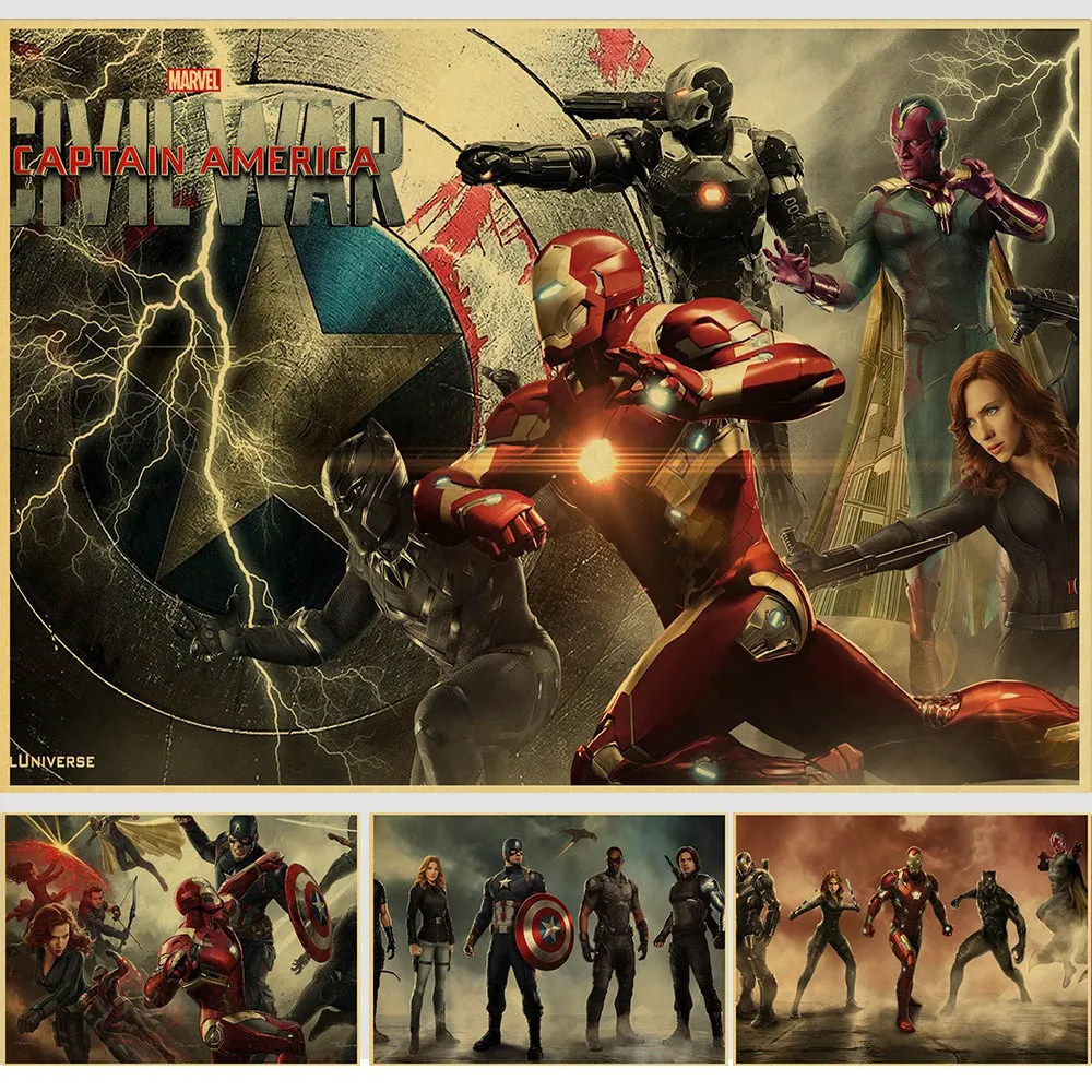 

Captain America Iron Nail Steven Rogers Avengers Chris Evans Vintage Paper Poster Wall Painting Home Decoration 42X30CM 30X21 CM