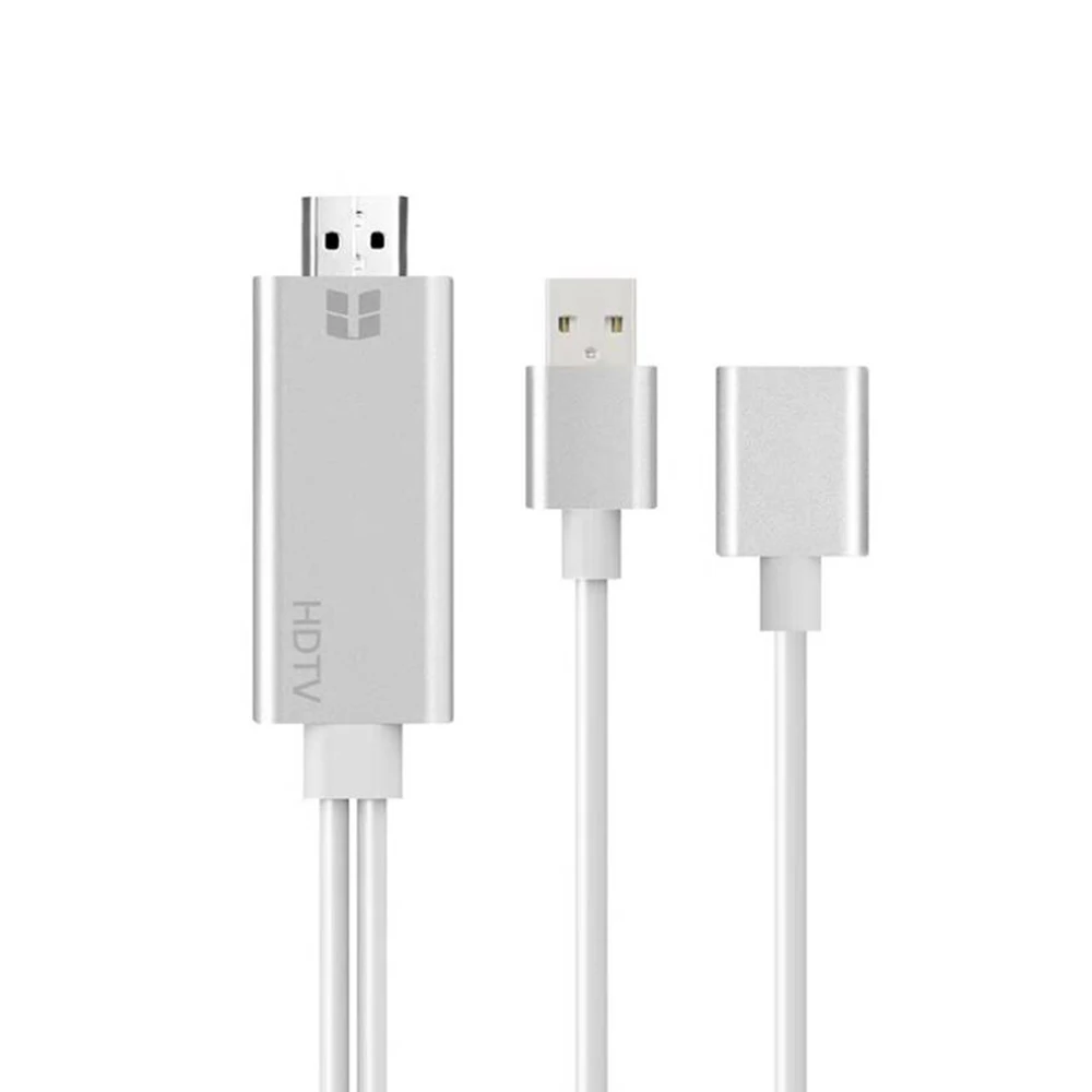 

USB Female to HDMI Adapter, Plug and Play Converter Cable for iPhone iPad Tablet Smartphone to HDMI HDTV