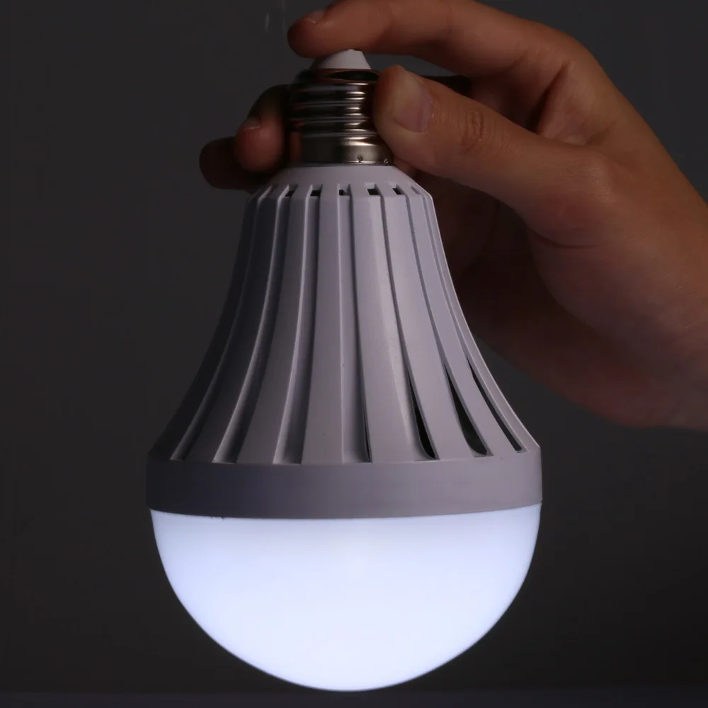 2018 Lampara 10 unids/lote llevó la luz de la lámpara Led Bombilla de Sensor bombillas E27 de emergencia de la batería recargable accesorios de decoración