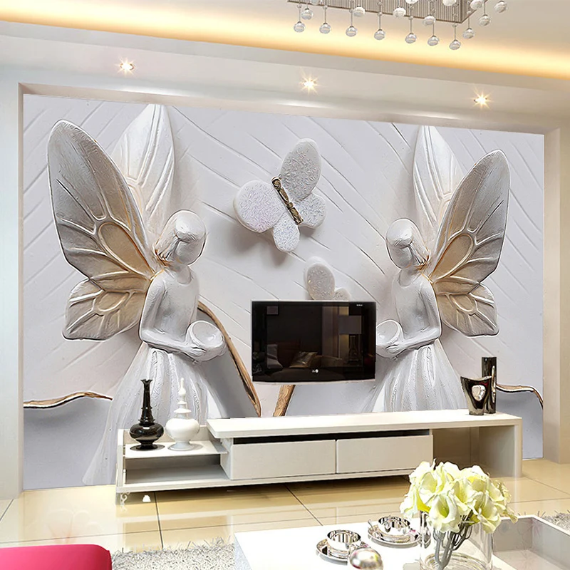 

Custom Photo Wallpaper 3D Stereo Relief Butterfly Beauty Murals Living Room Study Gallery Modern Creative Abstract Art Wallpaper
