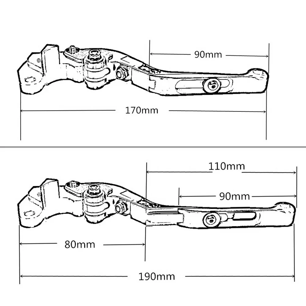 Palancas de embrague de frenos de motocicleta para YAMAHA MT 10 MT10 MT