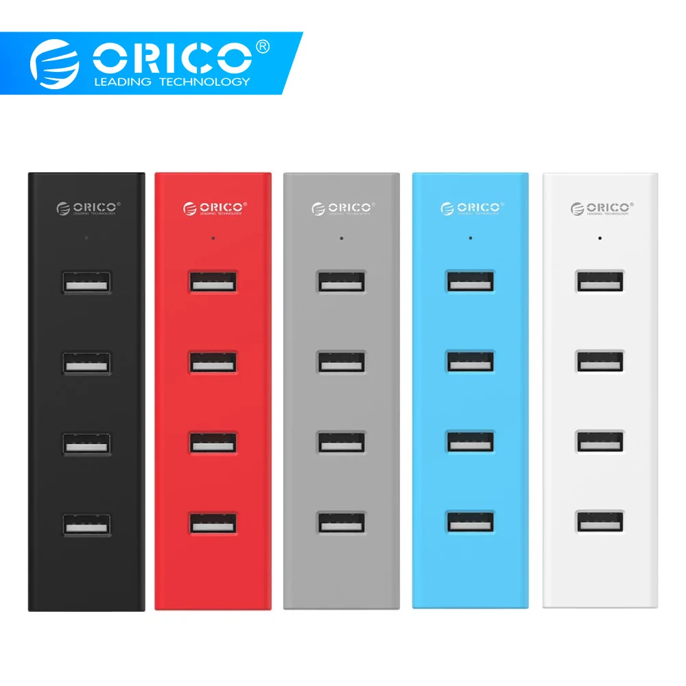 ORICO H4013-U2 высокоскоростной USB 2 0 концентратор 4 порта портативный с кабелем для