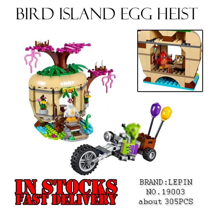 

baby toys LEPIN 19003 Bird island Egg Heist fiigures building blocks with fun for children birthday gift