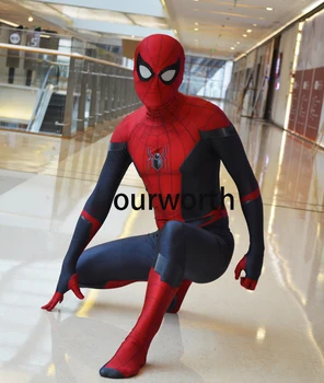 

Far From Home Spiderman Costume kids/children/adult spandex spiderman superhero suit for halloween In Stock