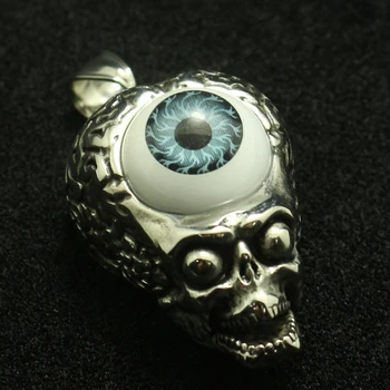 

316L Stainless Steel Cool Punk Gothic Alien Skull Pendant Newest