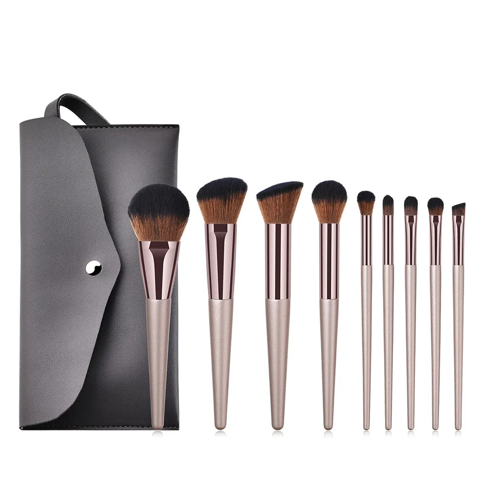 

9PCS Wooden Cosmetic Makeup Brush Brushes Foundation Powder Eyeshadow Brush Make Up For Liquid Cosmetic High Quality