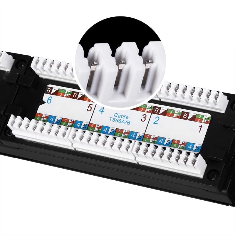 1U 19 дюймов 24 порта RJ45 Cat5e патч-панель UTP неэкранированный Ethernet настенный держатель для ванной комнаты крепление патч-панель Сертифицированный 100 м для AMP TE