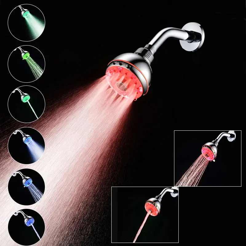 

LED Shower head 3 Color Changing Shower Head Handheld high pressure shower head water saving for bathroom live life