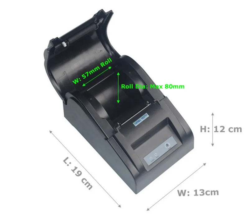 Термопринтер ZJ-5890 T мини 58 мм малошумный POS термопринтер с usb-портом EU PLUG