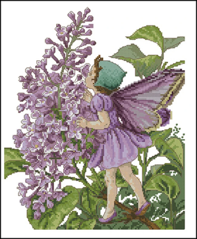 Needlework,DIY Cross Stitch,Sets For Embroidery kits,11CT&14CT,Lilac