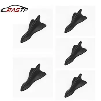 

RASTP - 5pcs Auto Car Vehicle Roof Shark Tail Fin Black Vortex Wing Tip Type Antenna Spoiler Cover RS-LKT023