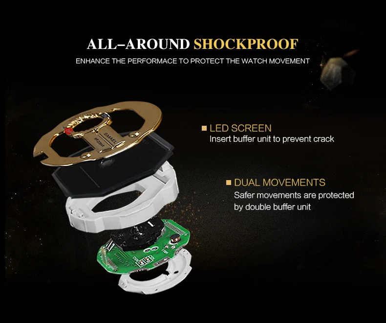  S Shock Sport Watch for Men 50M Waterproof Digital Watch Military Army Clock Male 1436 Men Wwatch F