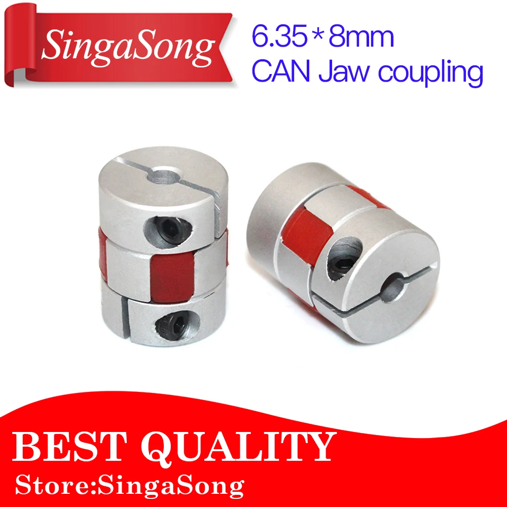 Buy Free shipping 4pcs Aluminium Plum Flexible Shaft Coupling D25 L30 6.35X8mm
