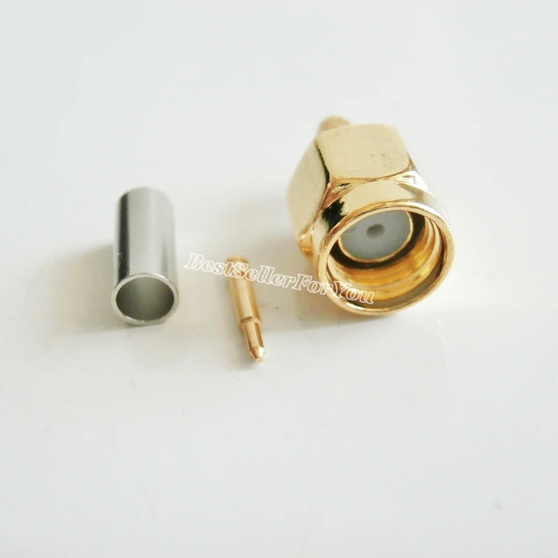 SMA штекер обжимной для кабеля RG174 RG316 LMR100 10 шт.|plug connector|sm plugl connector |