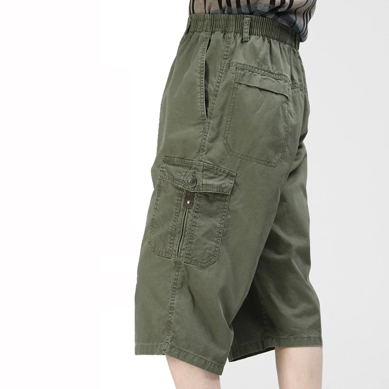 Мужские тактические шорты с накладными карманами с несколькими карманами мужские s плюс размер военные походные шорты треники 4XL 5XL 6XL