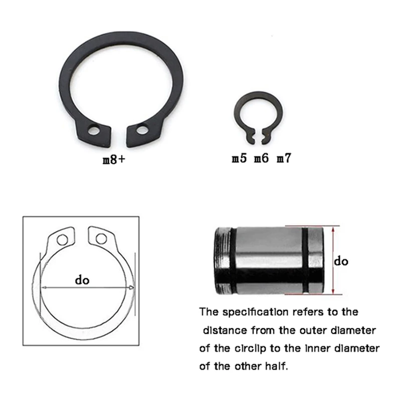 LUHUICHANG,, 5 шт., внешнее удерживающее металлическое внутреннее кольцо из нержавеющей стали, стопорное кольцо, M45-M75 шайба из углеродистой стали