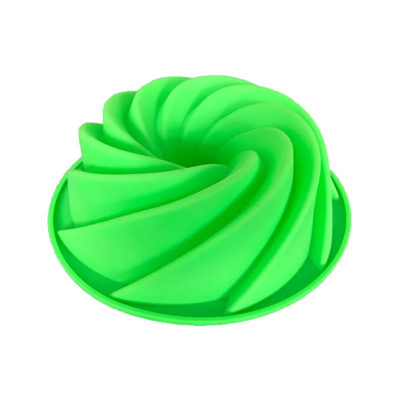 DIY 25x9cm Big Swirl Shape Silicone Butter Cake Mould Food Grade Baking form Tools For Cake Mold Bakery Baking Dish Bakeware (4)