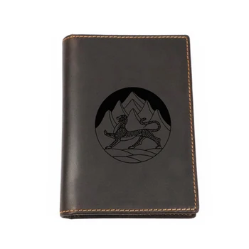 

Russia Wapen Ossetien Passport Cover Functional Travel Wallet Genuine Leather Credit Card Holders Purse Engraved Passport Wallet