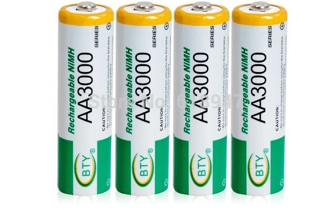 free shipping BTY 16pcs 1.2V 3000 mAh Rechargeable AA