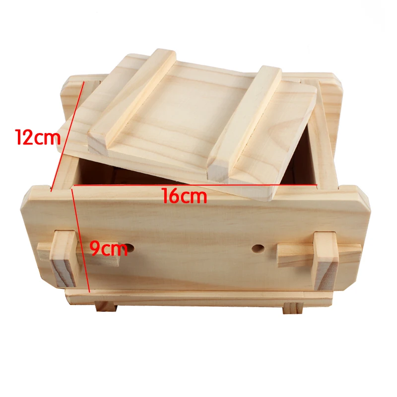 Homemade tofu mold tofu box with pressure, Tofu DIY, Wooden, Detachable
