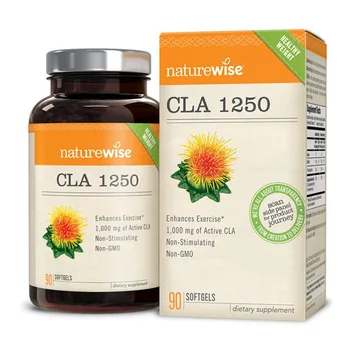 

CLA 1250, High Potency, Natural Weight Loss Exercise Enhancement, Increase Lean Muscle Mass,100% Safflower Oil, 90 pcs