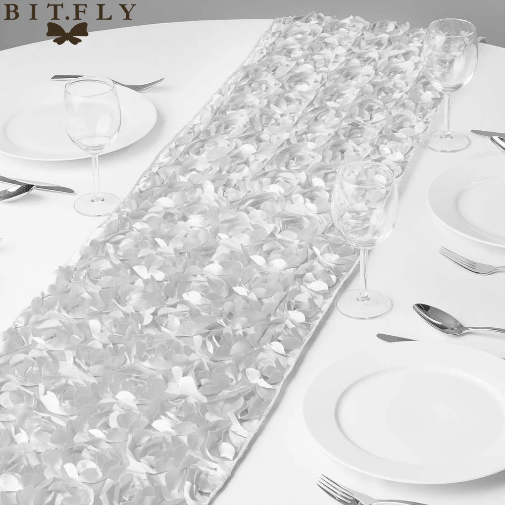 

BIT.FLY 12x108inch Table Runner Modern Beautiful Table Cover Decoration 22 Color For Home Wedding Party Decoration Free Shipping
