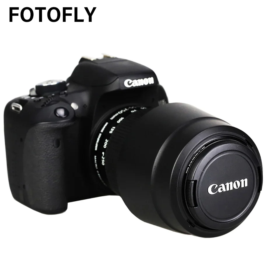 Бленда для объектива FOTOFLY ET-63 для CANON EF-S 55-250 мм F/4-5,6 IS STM байонетная Крышка для объектива камеры для Canon ET63