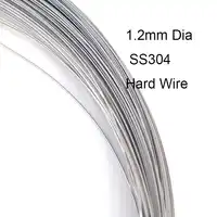 1.2mm Dia Hard Staat SS304 Roestvrij Staaldraad Industrie DIY Materiaal, ongeveer 100 meters