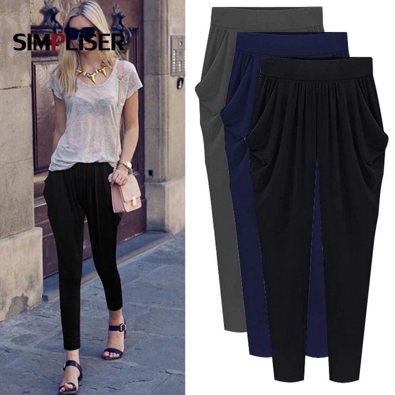 black casual trousers ladies