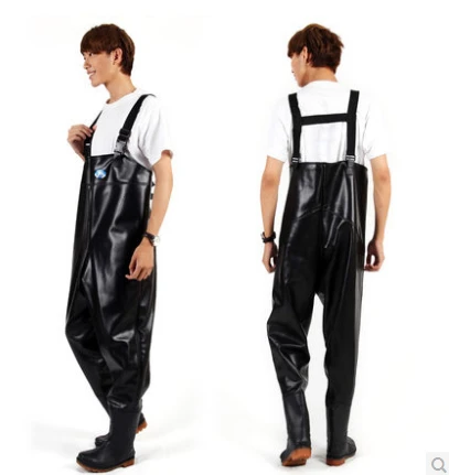 Mens Breathable Chest Waders Fishing Pants Wading Boots Waterproof